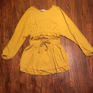 Free people 2 piece skirt and matching top